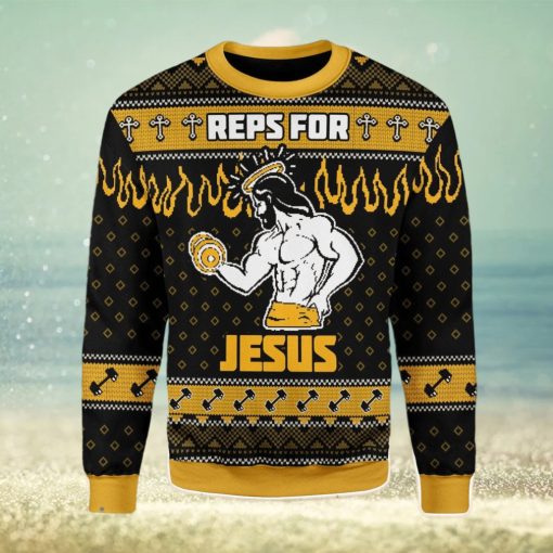 Reps For Jesus Ugly Christmas Sweater Xmas Gift Christmas Gift Sweater