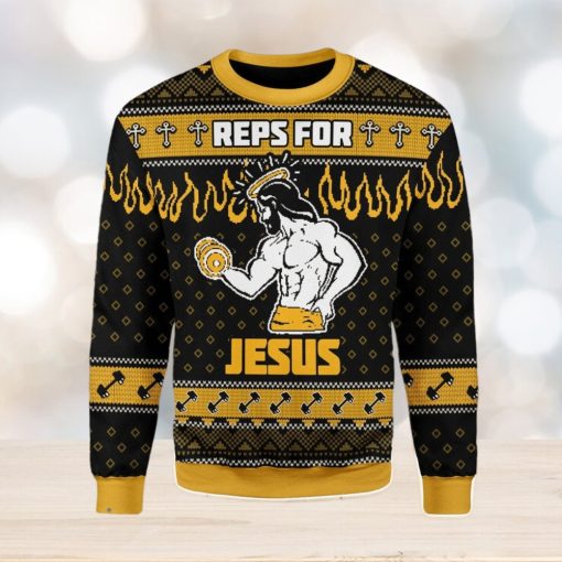 Reps For Jesus Ugly Christmas Sweater Xmas Gift Christmas Gift Sweater