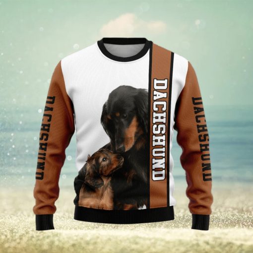 Rescued Dachshund Ugly Christmas Sweater Gift Men Women