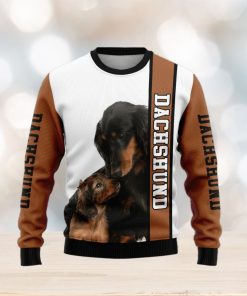 Rescued Dachshund Ugly Christmas Sweater Gift Men Women