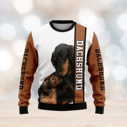 Rescued Dachshund Ugly Christmas Sweater Gift Men Women