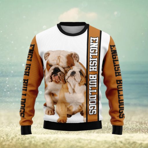 Rescued English Bulldog Ugly Christmas Sweater Gift Men Women