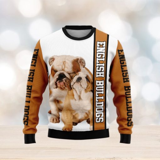 Rescued English Bulldog Ugly Christmas Sweater Gift Men Women