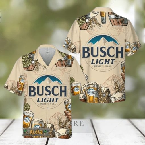 Retro Brewing Beer Busch Light Hawaii Shirt For Men And Women Gift Hawaiian Beer