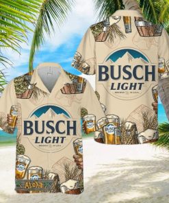 Retro Brewing Beer Busch Light Hawaii Shirt For Men And Women Gift Hawaiian Beer