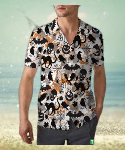 Retro Spooky Season Halloween Unisex 3D Hawaiian Shirt Print Gift For Men And Women Holiday