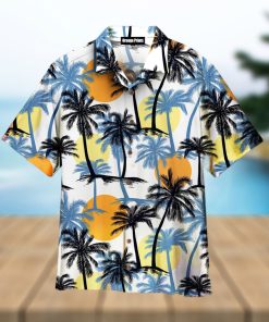 Retro Sunset Palm Trees Tropical Hawaiian Shirt