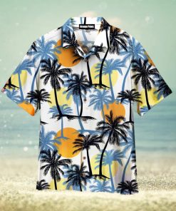 Retro Sunset Palm Trees Tropical Hawaiian Shirt