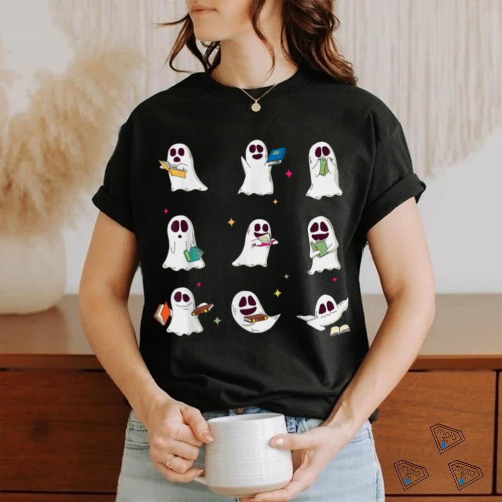 Retro Teacher Halloween Ghost Read More Books Teacher T Shirt Retro Teacher Halloween Ghost Read More Books Teacher T Shirt