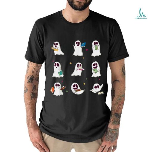 Retro Teacher Halloween Ghost Read More Books Teacher T Shirt
