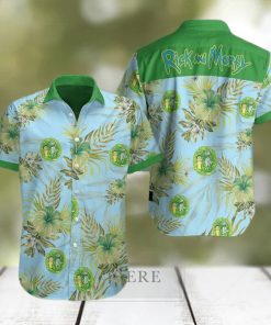 Rick And Morty Hawaiian Shirt Hibiscus Flowers Pattern Gift For Beach Trip