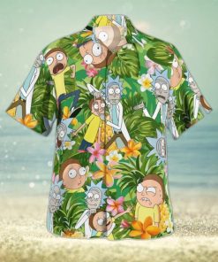 Rick And Morty Hawaiian Shirt Palm Leaves Pattern Beach Lovers Gift