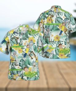 Rick And Morty Hawaiian Shirt Palm Leaves Pattern Best Beach Gift