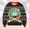 Santa Claus & Football Snowflake Pattern Ugly Christmas Sweater Christmas Gift For Men And Women