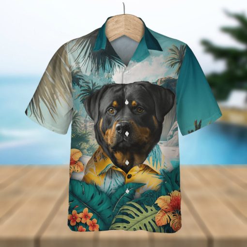 Rottweiler Strength 3D Hawaiian Shirt Tropical Beach Vibe