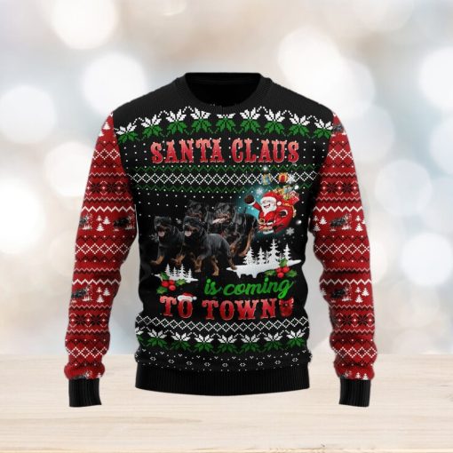 Rottweiler Town Ugly Christmas Sweater Gift Men Women