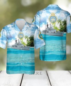 Royal Navy Hms Gloucester d96 Type 42 Destroyer Hawaiian Shirt