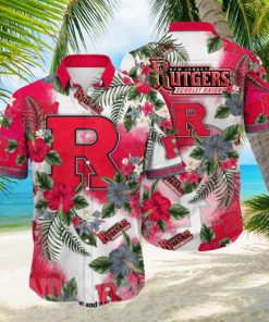 Rutgers Scarlet Knights NCAA Floral All Over Print Classic Hawaiian Shirt