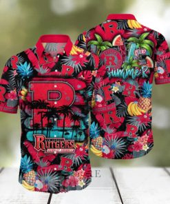 NCAA Rutgers Scarlet Knights Flower Cheap Hawaiian Shirt 3D Shirt, Rutgers  Scarlet Knights Gift - T-shirts Low Price