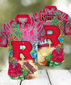 Rutgers Scarlet Knights NCAA Floral All Over Printed Unisex Hawaiian Shirt