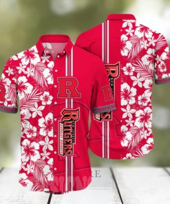 Rutgers Scarlet Knights NCAA Flower Full Print Classic Hawaiian Shirt