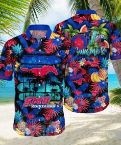 SMU Mustangs NCAA Floral All Over Print 3D Hawaiian Shirt