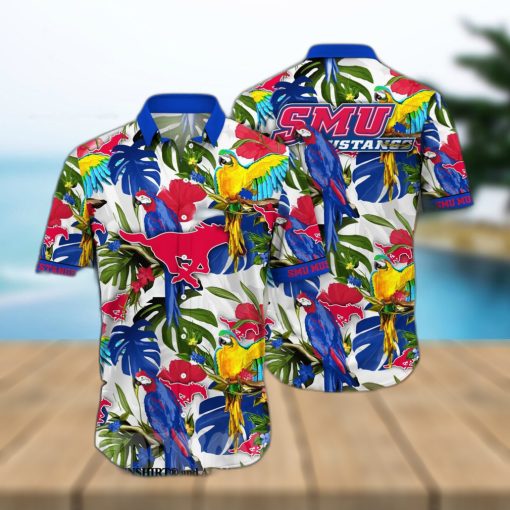 SMU Mustangs NCAA Floral All Over Printed Classic Hawaiian Shirt