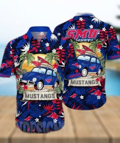 SMU Mustangs NCAA Floral Classic Full Printed Hawaiian Shirt