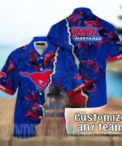 SMU Mustangs NCAA Flower All Over Printed Hawaiian Shirt