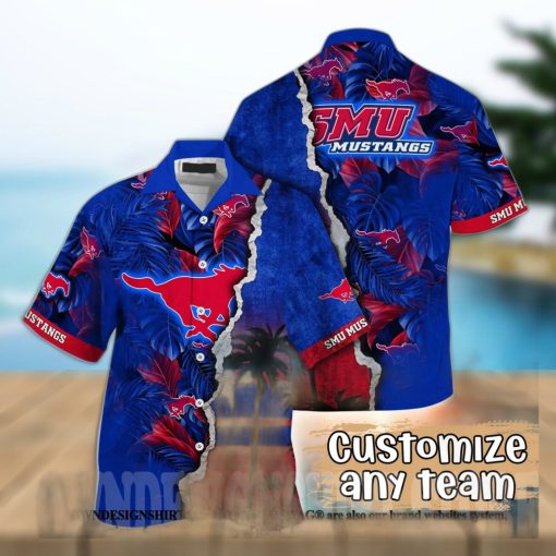 SMU Mustangs NCAA Flower All Over Printed Hawaiian Shirt