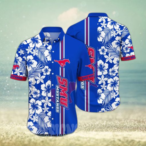 SMU Mustangs NCAA Flower Full Print Hawaiian Shirt