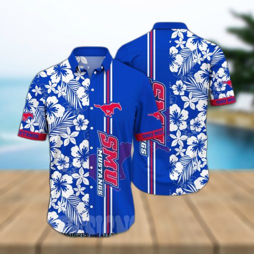 SMU Mustangs NCAA Flower Full Print Hawaiian Shirt