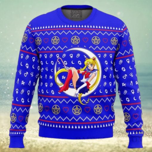 Sailor Moon Sitting On Moon – Sailor Moon Ugly Christmas Sweater