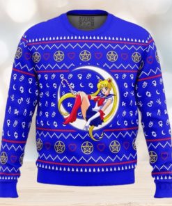 Sailor Moon Sitting On Moon – Sailor Moon Ugly Christmas Sweater