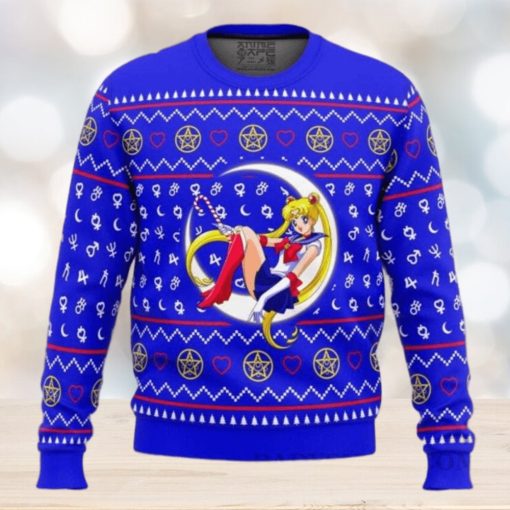 Sailor Moon Sitting On Moon – Sailor Moon Ugly Christmas Sweater