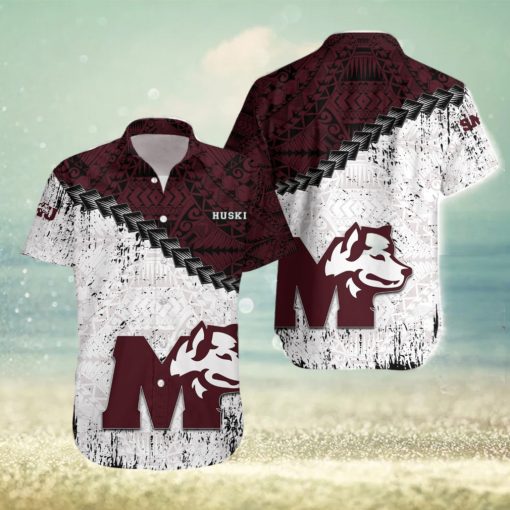 Saint Marys Huskies Ca Cis Grunge Polynesian Tattoo Pattern Hawaiian Shirt For Fans