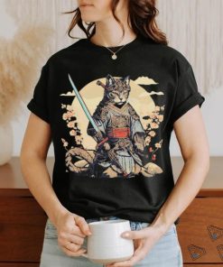 Samurai Ninja Cat Vintage Japanese Shirt