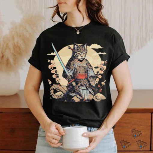 Samurai Ninja Cat Vintage Japanese Shirt