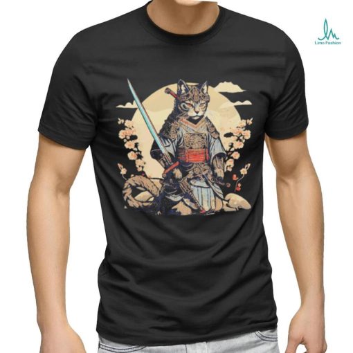 Samurai Ninja Cat Vintage Japanese Shirt