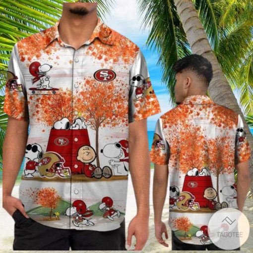 San Francisco 49Ers Snoopy Autumn Hawaiian Shirt