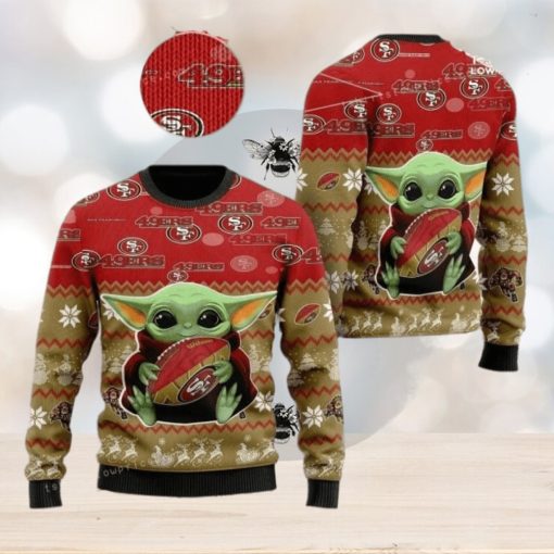 San Francisco 49ers Baby Yoda Womens Ugly Sweater