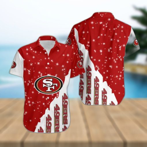 San Francisco 49ers Bling Bling Snowflakes Hawaiian Shirt Men Women Gift For Christmas