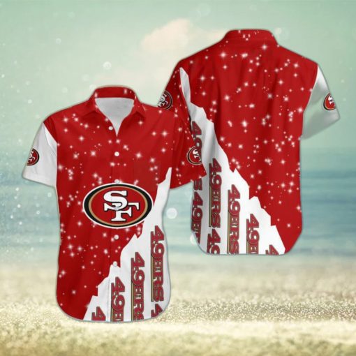 San Francisco 49ers Bling Bling Snowflakes Hawaiian Shirt Men Women Gift For Christmas