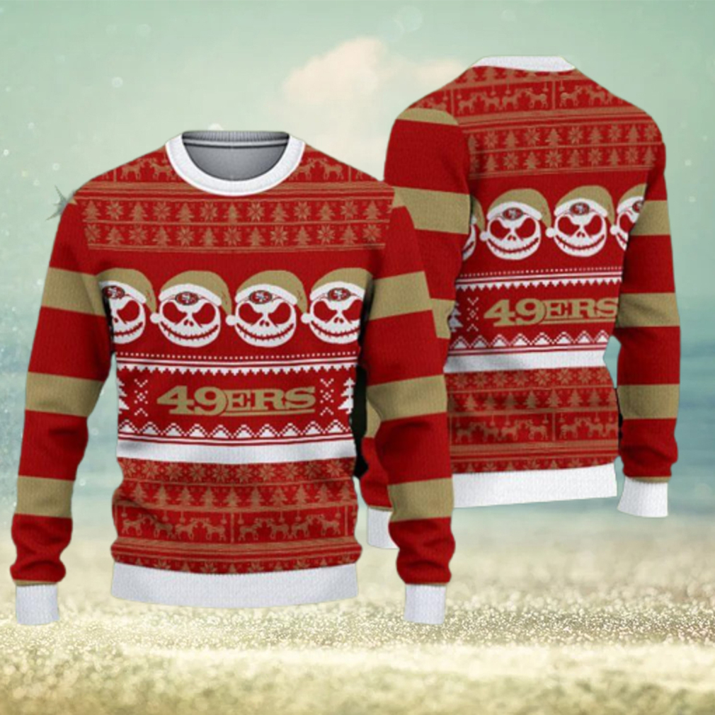 San Francisco 49ers Fans Reindeer Design Knitted Christmas Sweater -  Freedomdesign