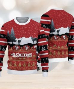 San Francisco 49ers Fans Reindeers Pattern Ugly Christmas Sweater Gift