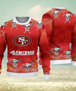 San Francisco 49ers Fans Skull Outfit Knitted Christmas Sweater