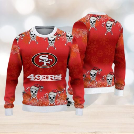 San Francisco 49ers Fans Skull Outfit Knitted Christmas Sweater