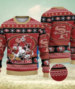 San Francisco 49ers Mickey And Friends Christmas Sweater 3D All Over Printed Ugly Christmas Sweater