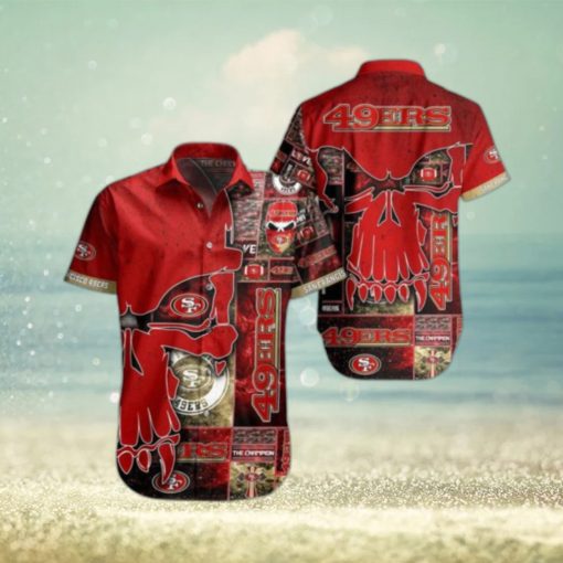 San Francisco 49ers NFL Hawaiian Shirt Skull Printed 3D New Trend Summer For Fans Hot Trend 2023