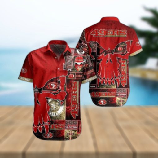 San Francisco 49ers NFL Hawaiian Shirt Skull Printed 3D New Trend Summer For Fans Hot Trend 2023